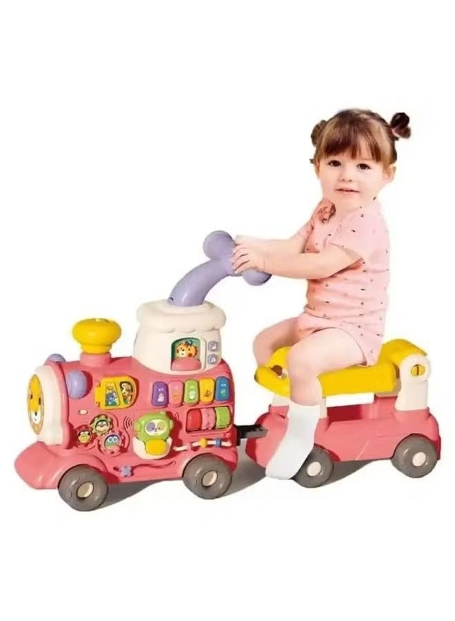 5-in-1 Interactive Walking Train for Kids - Converts to a Walker, Train, Push and Pull Toy - Pink Product Code: 6065 - Image 1